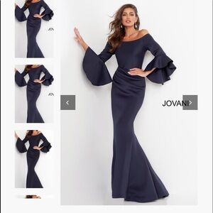 Jovani Mother of the Bride Dress. Burgundy color